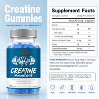 Gommes de créatine monohydrate 100% pure, absorption supérieure, 3000 mg, OEM disponible, améliore les performances sportives