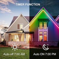 Luz LED Inteligente para Aleros, Personalizada de Fábrica, DC24V, 30m, 60 LED, IP67, Decoración de Fachada de Villa para Exteriores, Luz de Cuerda RGB para Fiestas
