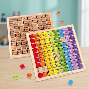 Nombre consécutif Puzzle Multiplication comptage bricolage planche d'apprentissage en bois dessin animé jouet bambou comptage blocs pour tableau mathématique - Product Image 3