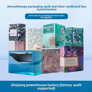 Personalización de cajas, cartón blanco dorado y plateado, fabricante de cajas plegables de color para artículos de uso diario, pedido mínimo en pequeños lotes - Product Image 1