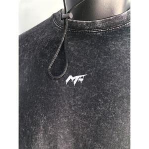 Camiseta de Hombre al por Mayor, Personalizada, 100% Algodón, Lavado Ácido, Cuello Redondo, Duradera, con Diseño Gráfico Personalizado para Ropa de Playa - Product Image 5