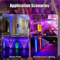 4x18W 6-en-1 Projecteurs LED sans fil sur batterie RGBWA, activés par la musique, contrôle par application, DMX, pour DJ, discothèque, bar, fête, mariage