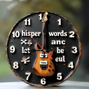 Round Wooden <b>Wall</b> <b>Clock</b> 25x25cm Silent <b>Non</b> <b>Ticking</b> Decorative For Home Indoor Decoration - Product Image 5