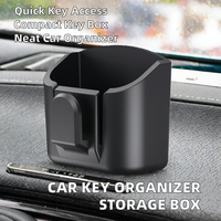 Boîte de rangement pour clés de voiture avec télécommande pour console de tableau de bord, avec organisateur intérieur en plastique, accessoires