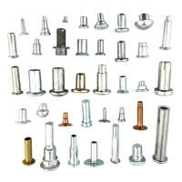 Rivet tubulaire de positionnement à tête large en acier au carbone, taille personnalisée, à pas creux, forgé à froid, pour meubles à roulettes