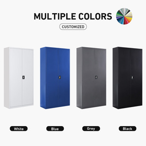 Armoire de stockage de fichiers en acier verticale réglable à deux portes moderne ignifuge et étanche pour la maison bureau salle de sport école entrepôt utilisation - Product Image 3