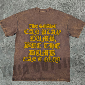 カスタムロゴ高品質ヘビー級特大ビンテージ酸洗浄DtgコットンディストスメンズTシャツ - Product Image 4