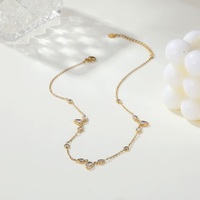 Collier pendentif en acier inoxydable tendance, pendentif en forme de larme, colliers pour femmes, à porter au quotidien