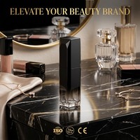 Vente en gros de tubes à gloss à lèvres en plastique transparent carrés de luxe de 3,5 ml, dégradé noir, logo personnalisé OEM ODM, impression d'écran personnalisée