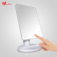 Miroir de toilette intelligent et éclairé Espejo Con Luz Miroir de maquillage de table de mascarade professionnel 16 LED