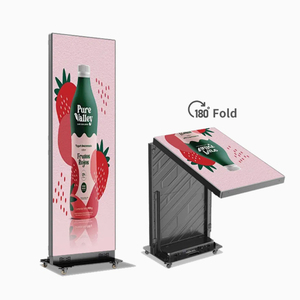Pantalla LED Plegable Plateada para Póster P1.25 P1.53 P1.86 P2 P2.5, Mural de Video Modular Portátil, Soporte de Suelo para Pantalla Digital - Product Image 1