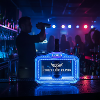 Tablero de Mensajes Acrílico LED Moderno con Logotipo Personalizado |   Letrero Luminoso para Fiestas de Halloween/Navidad, Discotecas y Eventos de Cumpleaños