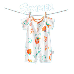 Monos informales de verano para bebés, ropa de manga corta con patrón de animales de algodón 100%, pijamas para hombres y mujeres para <span class=keywords><strong>Amazon</strong></span> - Product Image 5