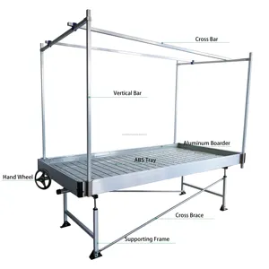 Seedling Movable Trays Rolling Bench Tables Ebb And Flow Hydroponic Systems