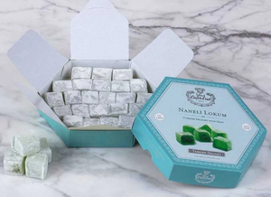 Premium Chocolate Holiday Hexagon Foldable Box Custom logo Assorted Dubai <strong>Sweet</strong> Flat Package Candy <strong>Turkish</strong> <strong>Delight</strong> Gift Box - Product Image 5