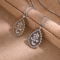 Collier en argent sterling S925 avec dentelle sculptée en or et zircone cubique, pendentif haut de gamme plaqué or, bijoux de luxe sur mesure