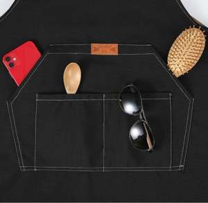 Tablier de cuisine unisexe réglable à logo personnalisé, imperméable, pour restaurant, café, boutique, serveur, tablier en toile, tablier de chef, tablier de cuisine - Product Image 6