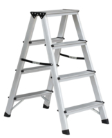 Échelle à marches double face en aluminium certifiée EN131, marches larges antidérapantes, échelle d'escalade portable pour intérieur
