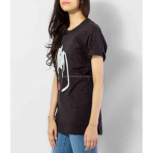 Camisetas de algodón de manga corta con cuello redondo para mujer, material de alta calidad, servicio de impresión personalizado, informal - Product Image 2