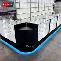 Meubles de magasin de vente au détail sur mesure pour dispensaires, vitrine à cigares, présentoir pour magasin de tabac avec éclairage LED