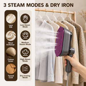 Setrika Uap Pakaian Portabel 1200W Ukuran Perjalanan Pemanasan Cepat Setrika Listrik <span class=keywords><strong>Mini</strong></span> Layar LCD Tangki Air 180ml Setrika Uap Genggam untuk Pakaian - Product Image 4