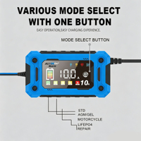 Chargeur de batterie marin étanche 12V 10A en gros, certifié OEM IP54 pour bateaux, camping-cars, véhicules routiers, AGM, GEL, CE, FCC, automatique, portable, 4 ports