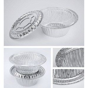 Disposable Aluminum Foil Bowls Round 7C Claypot Rice Bowl Take Away Packaging - Product Image 2