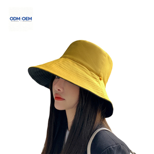 Cappello a Secchiello Monocolore Unisex per Adulti, Traspirante, in Tessuto Morbido, Pieghevole, con Tesa Larga, per Spiaggia, Uso Quotidiano, Casual, Vendita all'Ingrosso - Product Image 1