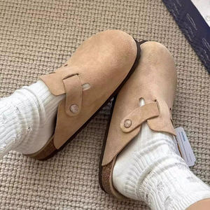 Sandalias <span class=keywords><strong>Birkenstock</strong></span> de Verano, Impermeables, de Cuero Genuino, Punta Cerrada, Plataforma, para Playa, Invierno, Forro de Moda, Piel - Product Image 5