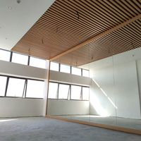 Techo de Madera con Rejillas Decorativas Interiores, Vigas de Techo de WPC, Techo de Paneles Cuadrados de Imitación Madera
