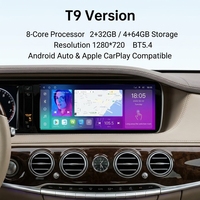 Venta al por Mayor KZS 2 Din Universal 4+64GB GPS para Auto Portátil con Navegación, Radio Android Carplay de 12.3 Pulgadas con Amplificador RGB para Benz, 1 Año de Garantía