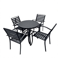 Ensemble table et chaises de jardin en bambou anti-corrosion pour extérieur, idéal pour jardin, cour, balcon, café - Chine
