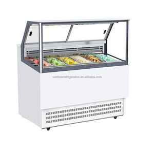 Vitrine réfrigérée pour glaces, sorbets et crèmes glacées, avec refroidissement par ventilateur, porte simple, congélateur vertical - Product Image 1
