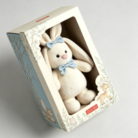 Boîte en carton pliable personnalisée avec fenêtre pour cadeaux de poupées, grand emballage, boîte à jouets pour enfants