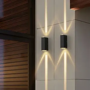 Sconce de parede externo à prova d'água, design moderno de 6w com luz de parede led