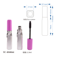 Emballage personnalisé de tubes de mascara en plastique, contenants vides pour cils, contenants cosmétiques, capacité de 11,9 ml, service OEM/ODM, logo personnalisé
