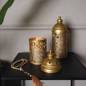 Luxury Arabic Home <b>Muslim</b> Dining Table Decor <b>Gifts</b> House Warming <b>Gift</b> Metal Islamic Candle Holder - Product Image 1