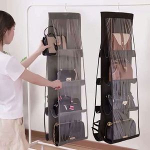 Organisateur de sacs à main suspendu à 8 poches pour armoire, sac de rangement transparent pour sacs à main - Product Image 2