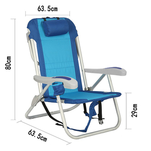 Ghế xếp dã ngoại bãi biển Kejie Lightweight 5 tư thế ngả lưng, tay vịn nhựa có thể điều chỉnh, khung nhôm, gấp gọn được, dùng ngoài trời - Product Image 3