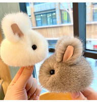 Bonito Mini Yutu Saco Pingente Mink Fur Rabbit Plush Keychain Soft 3D Forma Durável e Elegante Acessório