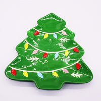 Adorable Assiette à Salade et à Beurre en Porcelaine Personnalisée avec un Dessin de Père Noël pour Enfants, Décoration de Noël, Assiettes pour Bonbons et Snacks, Fabriquées à la Main, Durables