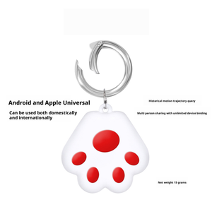Mini traceur GPS intelligent en forme de patte, compatible iOS, collier pour chats et chiens, traceur de localisation des animaux de compagnie - Product Image 5