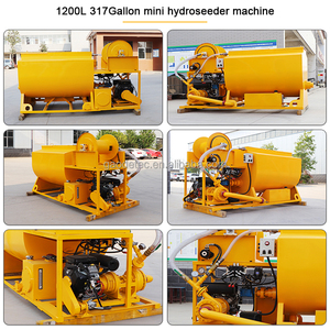 Mini macchina per idroseminatrice con motore a benzina da 317 galloni 1200L per progetti di idrosemina più piccoli come la pacciamatura in fibra - Product Image 2
