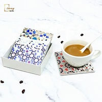 OEM Décoration De La Maison Tapis et Coussins de Tasse de Caboteur Tapis Carrelage En Céramique Mosaïque Personnalisée Impression Table Carré Durable Accompagnement Quotidien