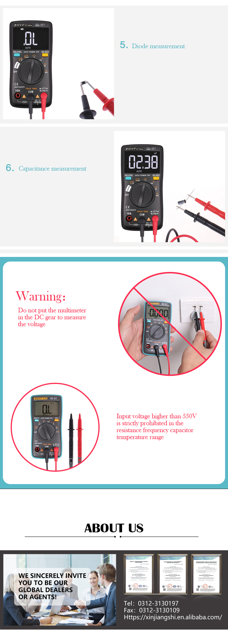 Zt-102a Đồng Hồ Vạn Năng Kỹ Thuật Số Avo - Buy Smart Multimeter Digita ...