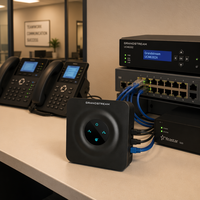 Grandstream HT802V2 Adattatore Telefonico Analogico VoIP SIP per Ufficio con 2 Porte FXS ATA PBX, Voce HD e Auto-Provisioning