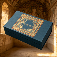 Boîte cadeau rigide de luxe style chinois avec estampage à chaud, en papier écologique et sûr pour les aliments, pour emballage de bonbons et de nourriture, logo personnalisé