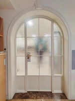 Puertas de Entrada de Vidrio Francés, Resistentes al Viento, Superficie Acabada, para Uso en Villas, Construcción de Acero