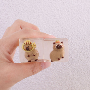 Mini Squishies Kawaii Capybara Cartoon Parfumés à Remontée Lente, Jouet Anti-Stress pour Enfants, Jouet Sensoriel Squishy en Forme de Gourmandise - Product Image 5