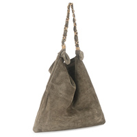 Sac en daim pour femme, sac hobo noué, sac à main authentique avec chaîne dorée, bandoulière entrelacée, 7 couleurs, vente en gros, personnalisation OEM, usine